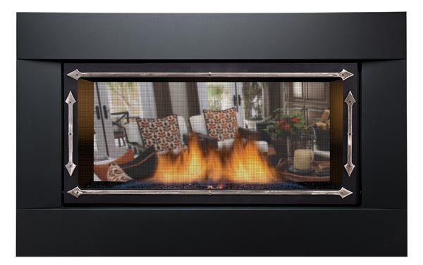 36" Natural Gas See-thru direct vent linear fireplace