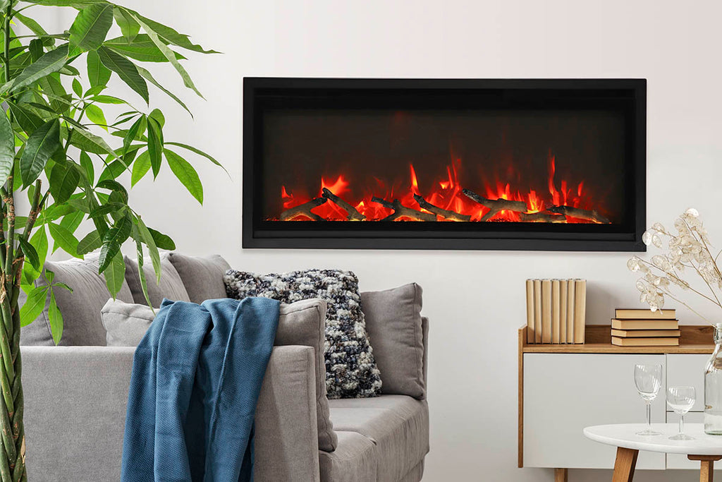 Wall Mount Xtraslim Electric  -55" Electric Fireplace, Featuring a  MultiFunction  Remote Control, Multi Speed Flame Motor