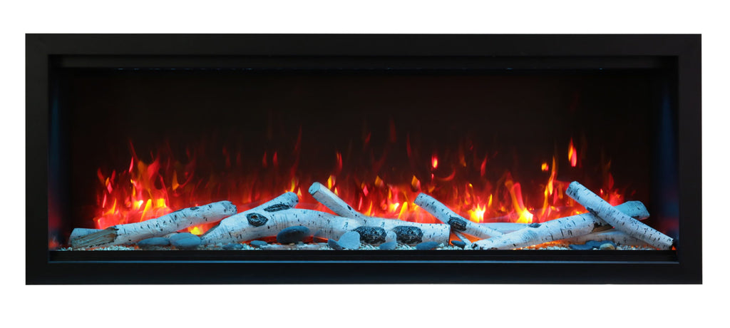 Symmetry Xtra Tall Smart Electric  88" Indoor / Outdoor WiFi Enabled Fireplace, Featuring a MultiFunction Remote Control , Multi Speed Flame Motor, and a Selection of Media Options