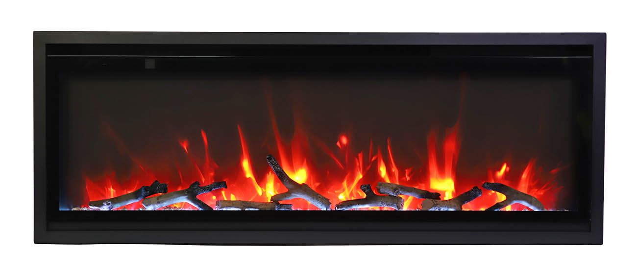 Symmetry Xtraslim Smart Electric  -50" WiFi Enabled Fireplace, Featuring a  MultiFunction  Remote Control, Multi Speed Flame Motor