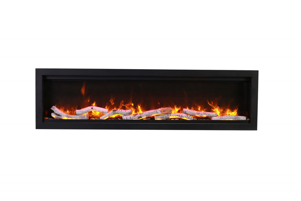 Symmetry Bespoke - 34" Indoor / Outdoor Electric Built In Fireplace featuring, WiFi Compatibilty & Bluetooth Connectivity, MultiFunction Remote, and a Selection of Media Options