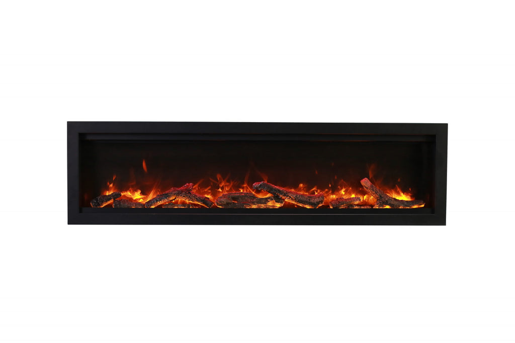 Symmetry Bespoke - 34" Indoor / Outdoor Electric Built In Fireplace featuring, WiFi Compatibilty & Bluetooth Connectivity, MultiFunction Remote, and a Selection of Media Options