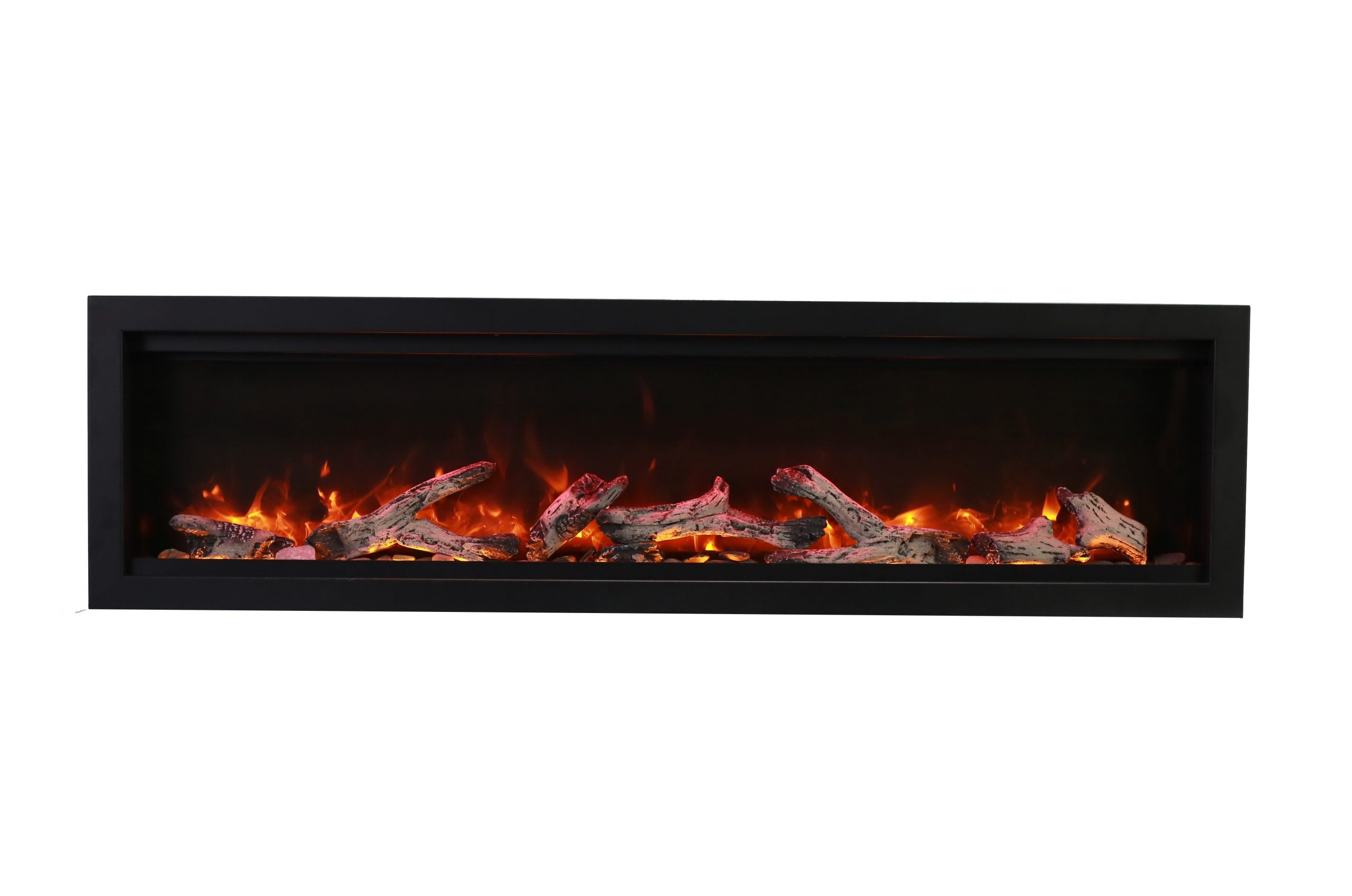 Symmetry Bespoke - 60" Indoor / Outdoor Electric Built In Fireplace featuring, WiFi Compatibilty & Bluetooth Connectivity, MultiFunction Remote, and a Selection of Media Options