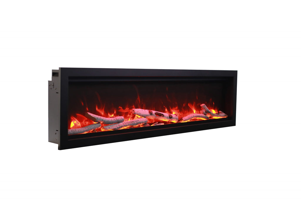 Symmetry Bespoke - 34" Indoor / Outdoor Electric Built In Fireplace featuring, WiFi Compatibilty & Bluetooth Connectivity, MultiFunction Remote, and a Selection of Media Options