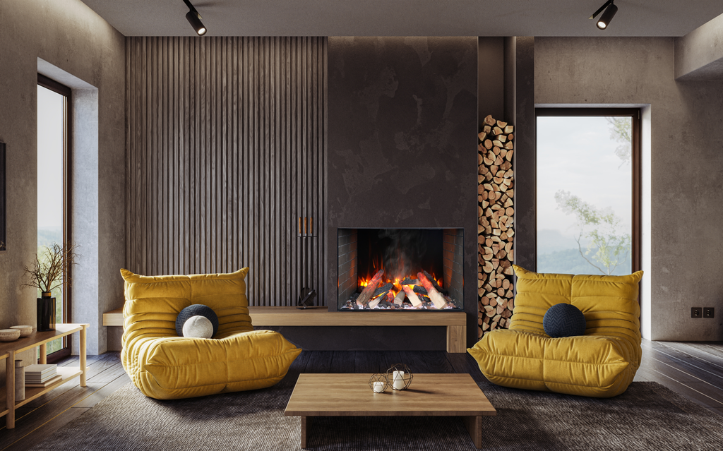 Amantii Signature 38" Built In Electric Fireplace with patented Optimyst technology by Dimplex, WiFi and Bluetooth Connectivity, Programmable Remote, Multi Speed Flame Motor, and a Selection of Media Options