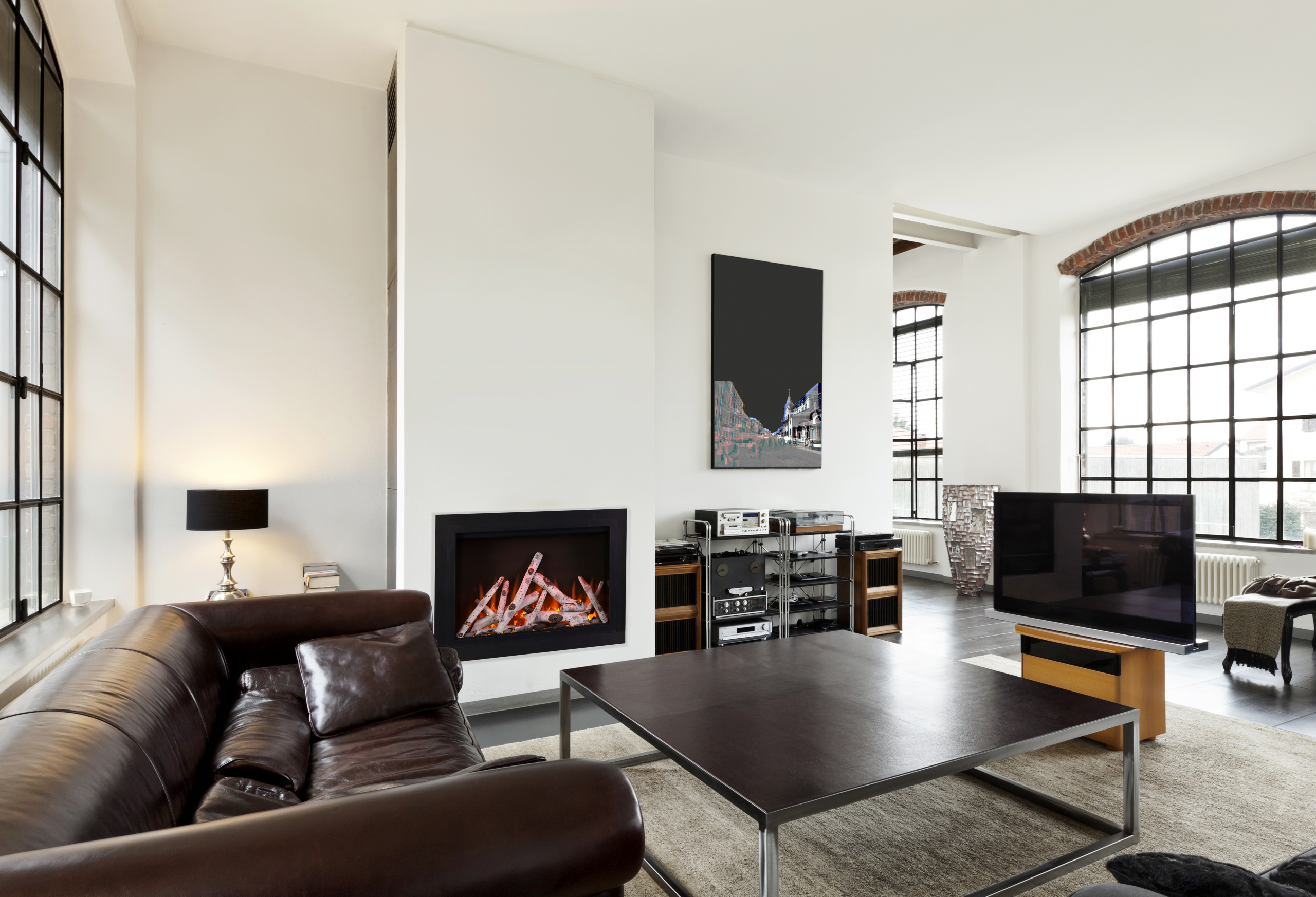 Traditional Bespoke - 33" Indoor / Outdoor Electric Insert Featuring, WiFi Compatibility, Bluetooth Connectivity, Multi Function Remote, and a Selection of Media Options