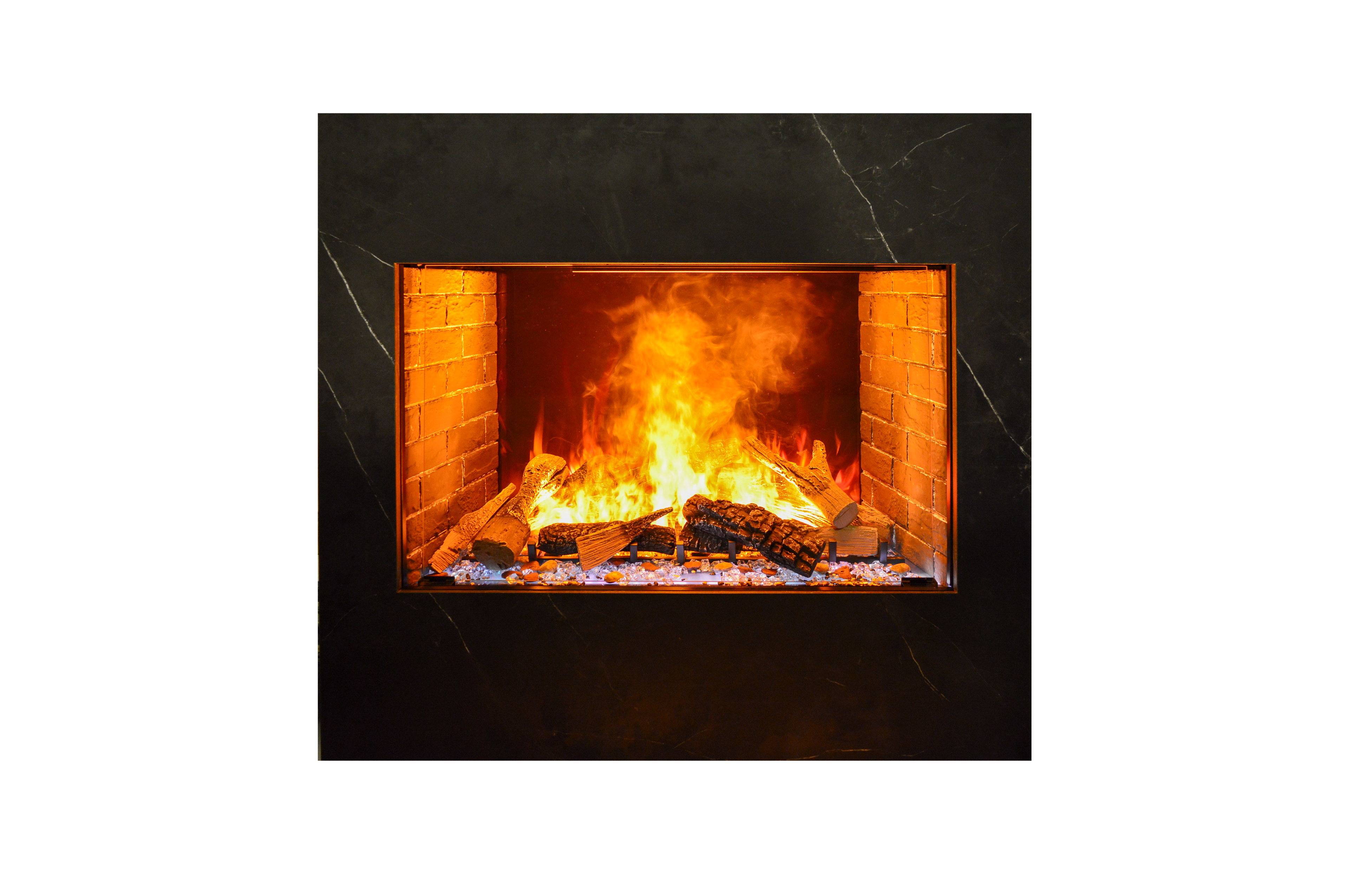 Amantii Signature 38" Built In Electric Fireplace with patented Optimyst technology by Dimplex, WiFi and Bluetooth Connectivity, Programmable Remote, Multi Speed Flame Motor, and a Selection of Media Options