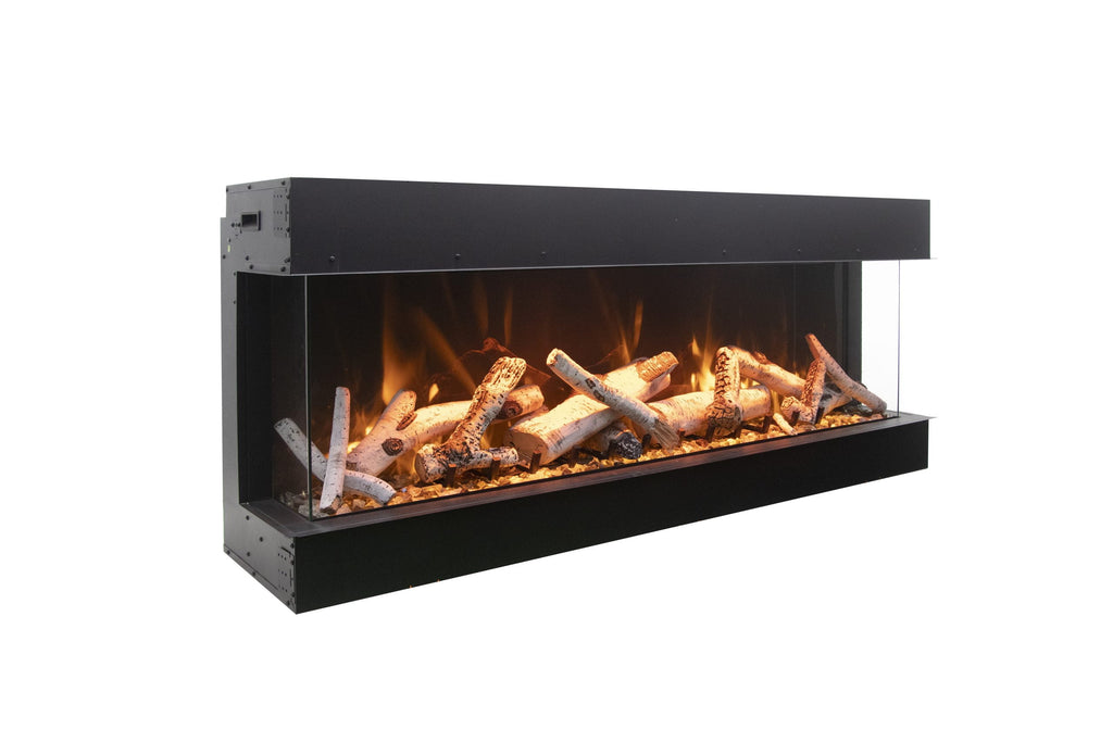 Tru View Deep Smart Electric - 60" Indoor / Outdoor WiFi Enabled 3 Sided Fireplace Featuring a depth of 14 1/4", MultiFunction Remote Control, Multi Speed Flame Motor, and a Selection of Media Options