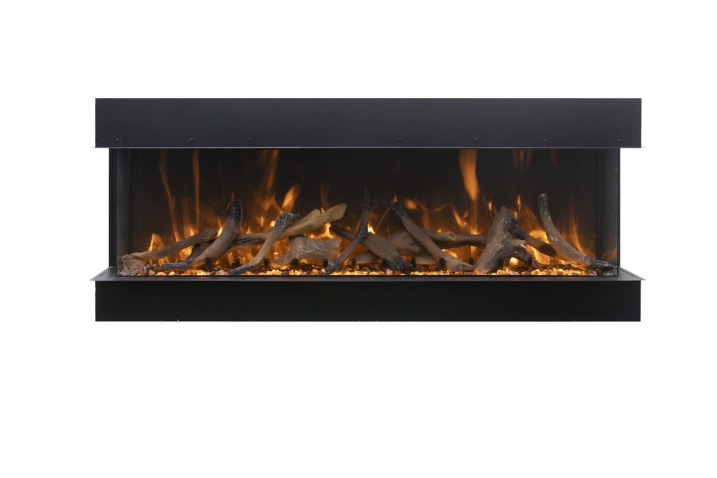 Trv View Extra Tall Smart Electric - 40" Indoor / Outdoor WiFi Enabled  3 Sided Electric Fireplace Featuring a 22" Height, MultiFunction Remote, Multi Speed Flame Motor, and a Selection of Media Options