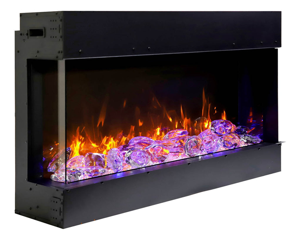 Trv View Slim  - 40" Indoor / Outdoor 3 Sided Electric Fireplace Featuring  10 5/8" Depth