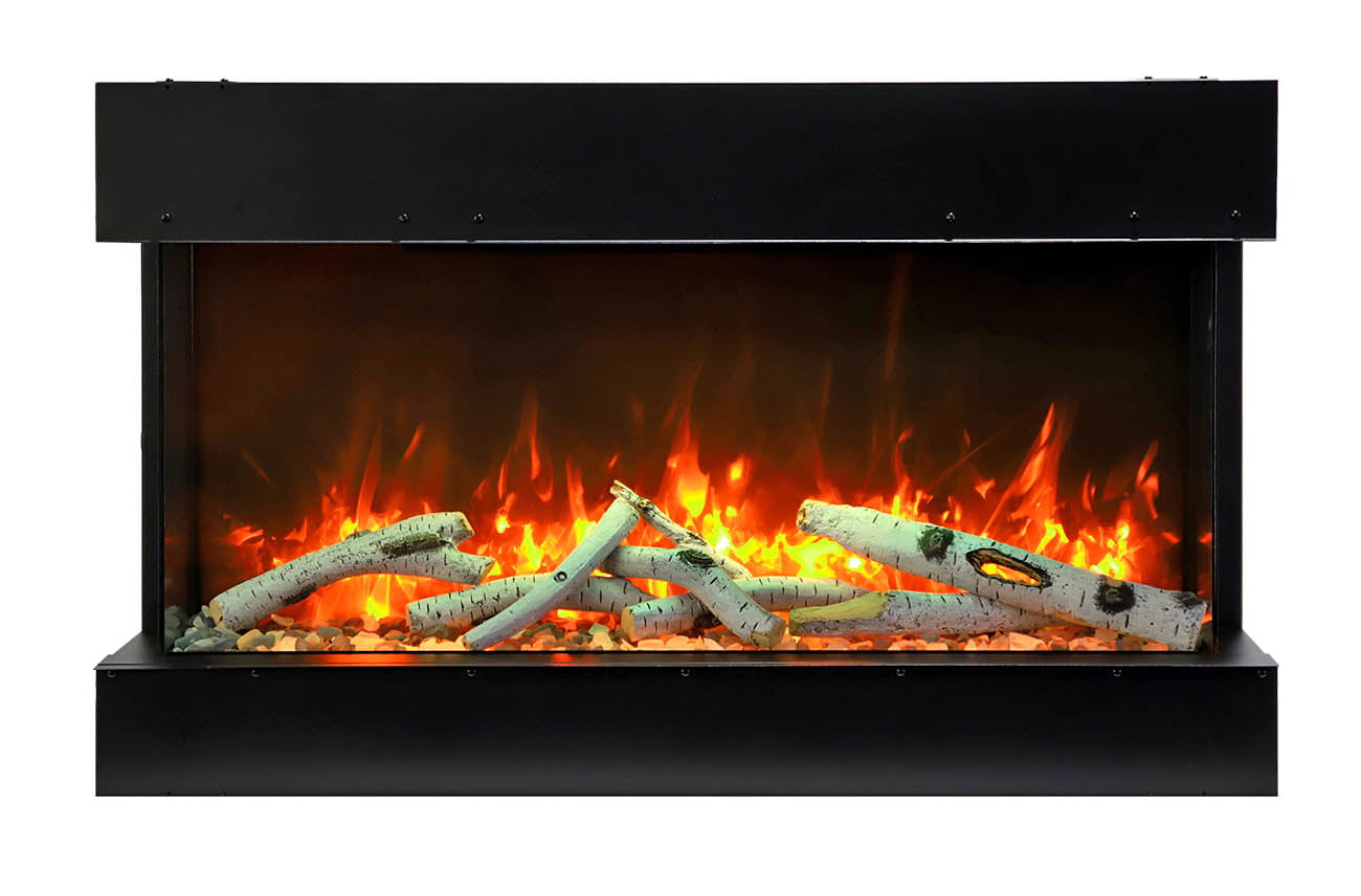 Trv View Slim  - 30" Indoor / Outdoor 3 Sided Electric Fireplace Featuring  10 5/8" Depth