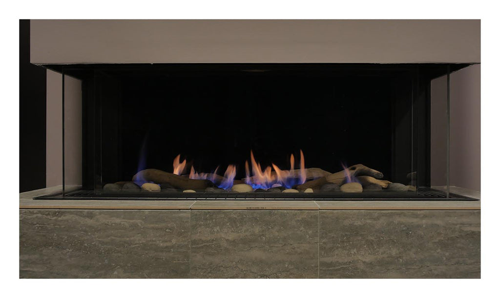 38" Three Sided Natural Gas or Liquid Propane Gas Fireplace