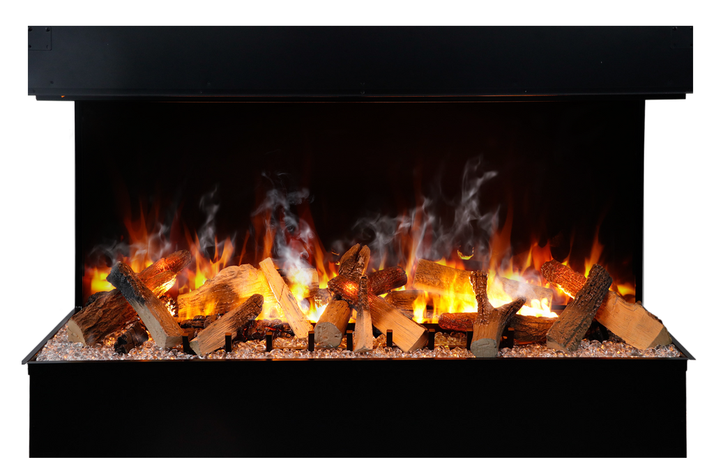 Amantii Signature 75" Indoor/Outdoor 3 Sided Built In Electric Fireplace, WiFi and Bluetooth Connectivity, Programmable Remote, Multi Speed Flame Motor, recommend to order 3 Optimyst ® Cassette 20 with this unit. Optional media kits sold separately