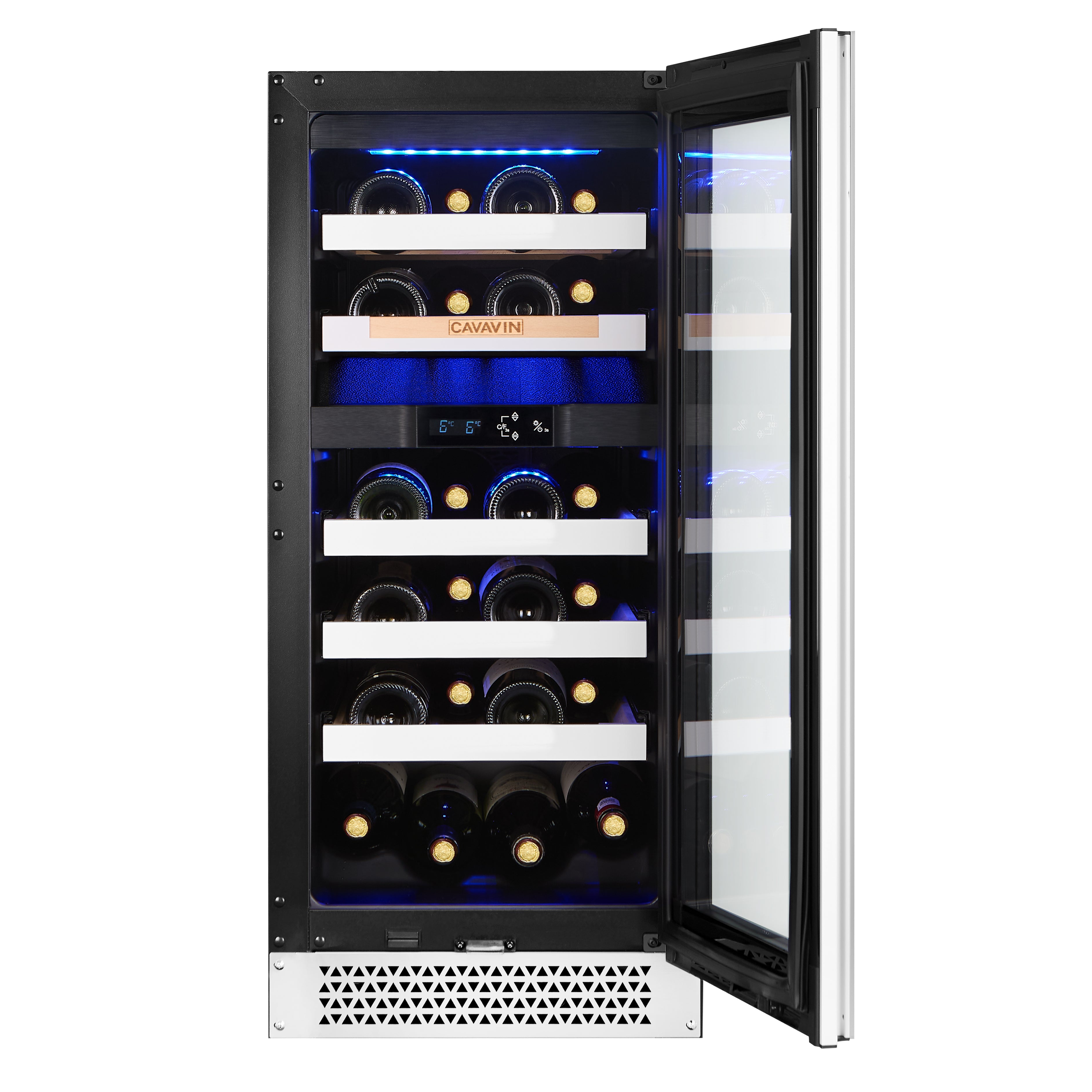 Cavavin Vinoa V-024WDZFGW – 24-Bottle Wine Cellar (White Full Glass)