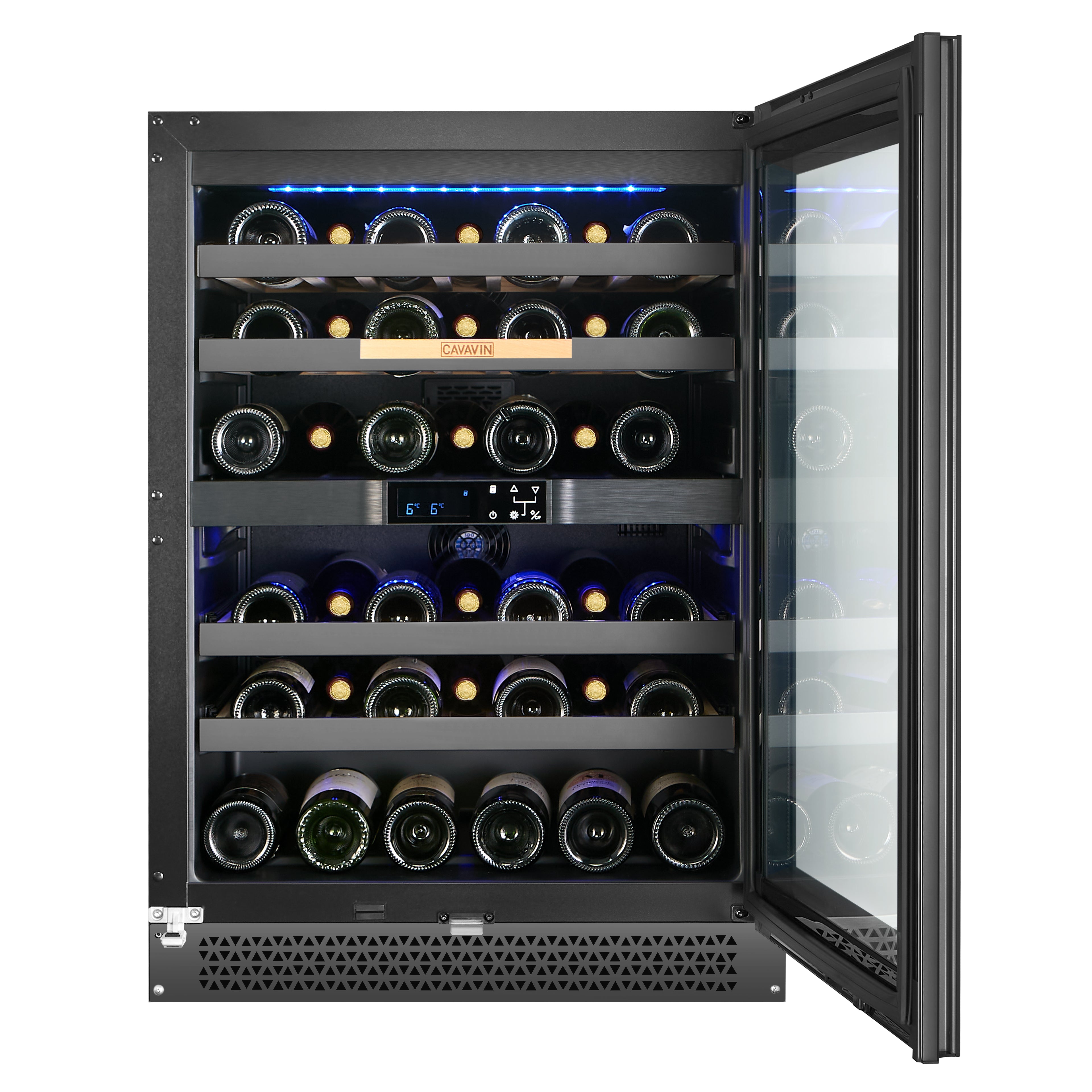 Cavavin Vinoa V-041WBVCFGG – 41-Bottle Wine Cellar (Grey Full Glass)