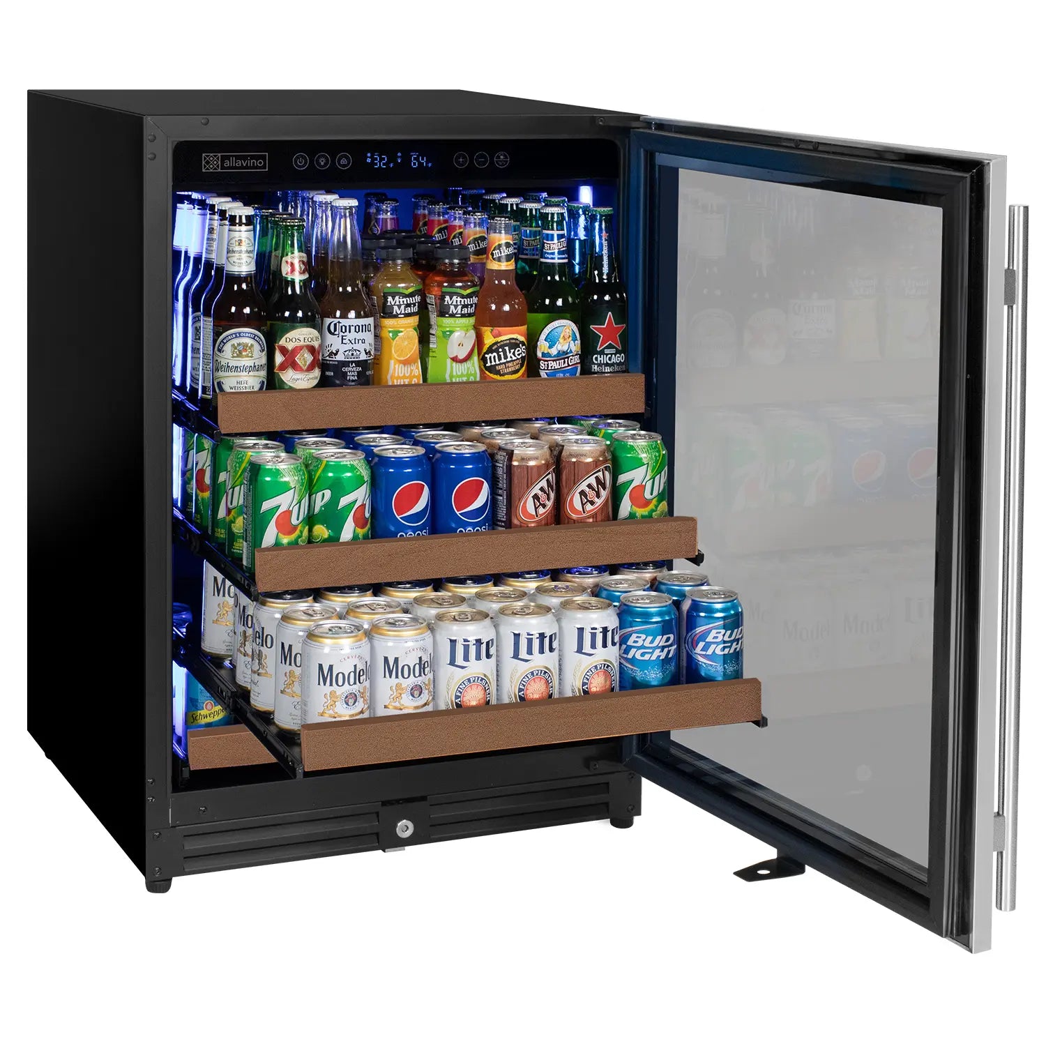 Allavino 24" Wide Reserva Series Stainless Steel Right Hinge Beverage Center