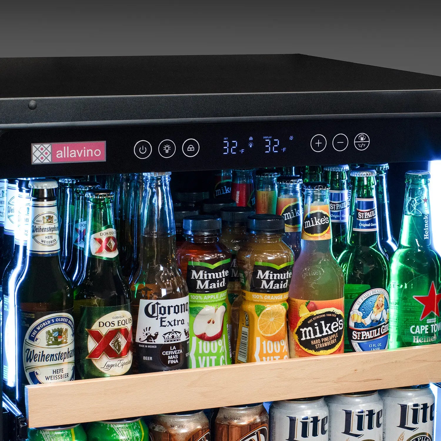 Allavino Reserva Series Stainless Steel Side-by-Side Beverage Center