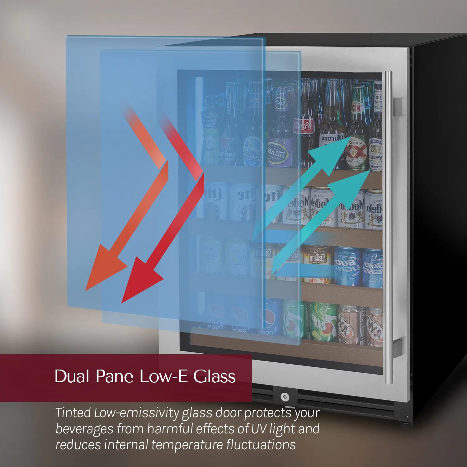 Allavino 24" Wide Reserva Series Stainless Steel Right Hinge Beverage Center