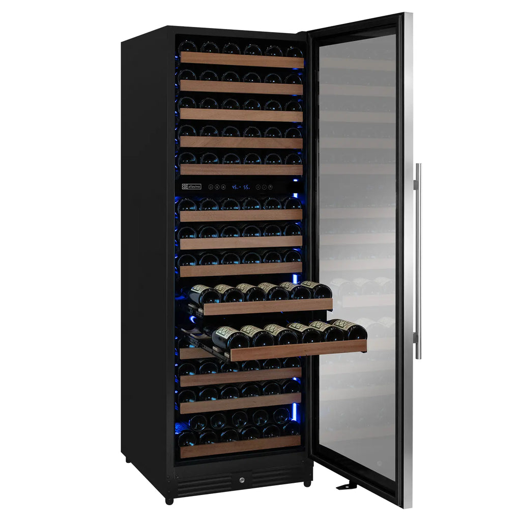 Allavino Reserva Series 154 Bottle Dual Zone Built-in Wine Refrigerator with Stainless Steel Door - Right Hinge