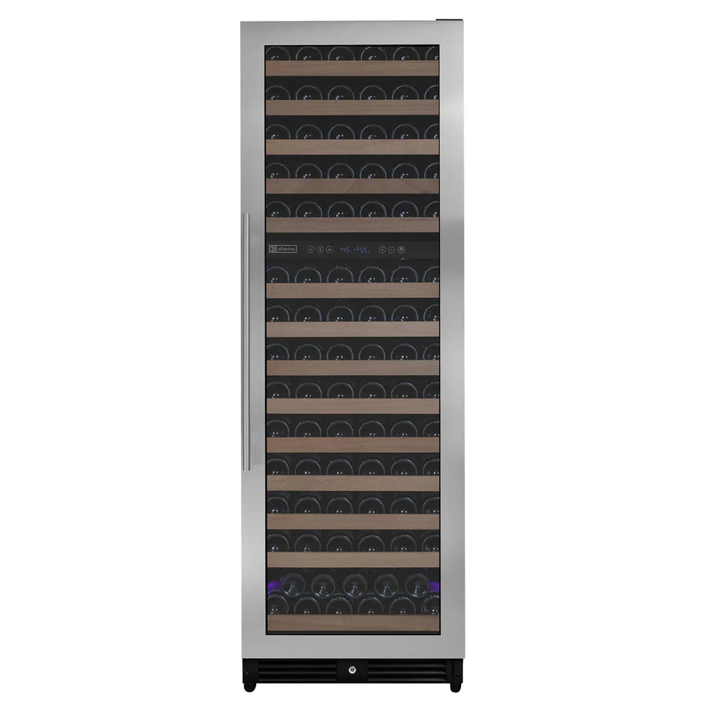 Allavino Reserva Series 154 Bottle Dual Zone Built-in Wine Refrigerator with Stainless Steel Door - Right Hinge