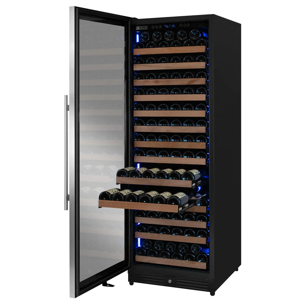 Allavino Reserva Series 163 Bottle 71" Tall Single Zone Left Hinge Stainless Steel Wine Refrigerator