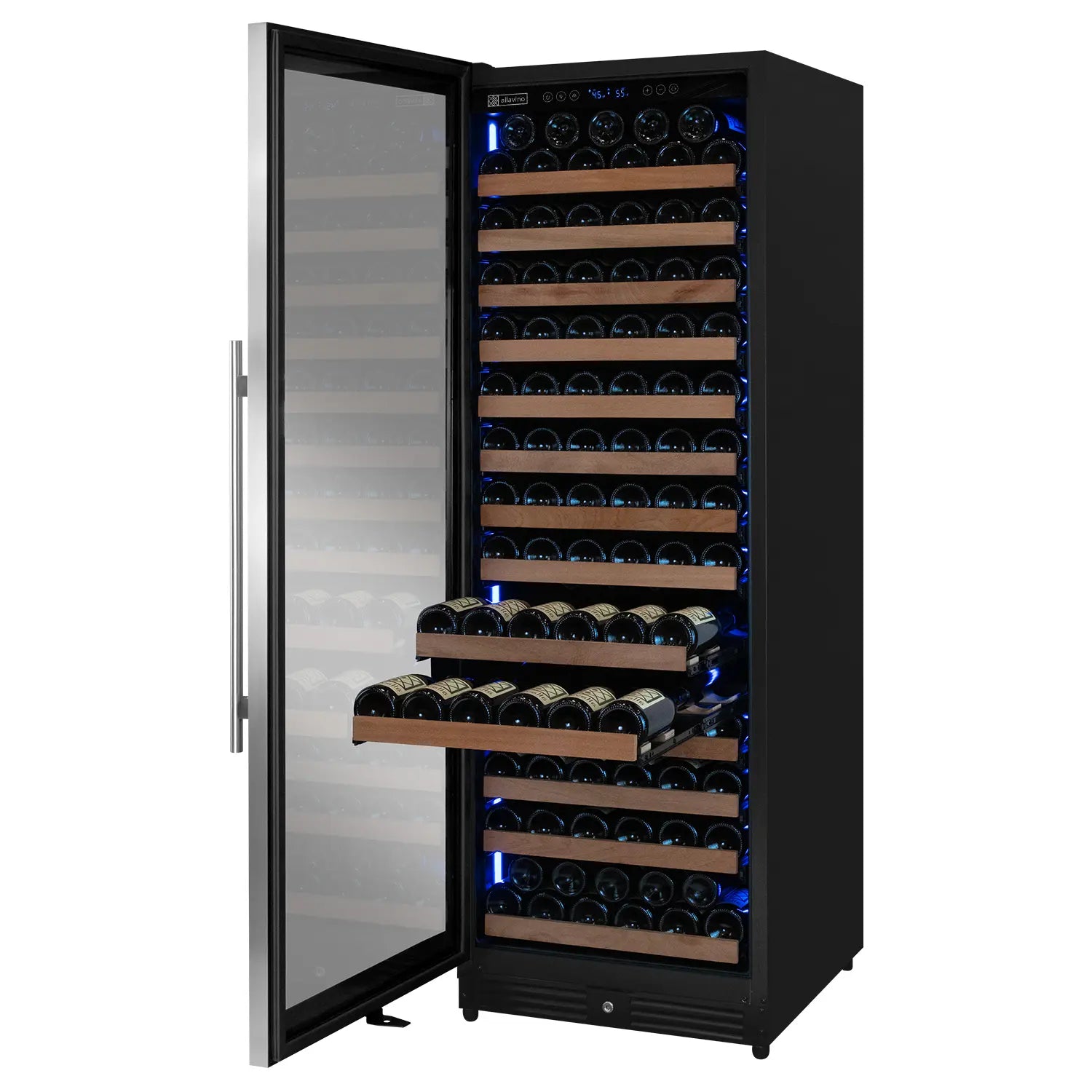 Allavino Reserva Series 163 Bottle 71" Tall Single Zone Left Hinge Stainless Steel Wine Refrigerator