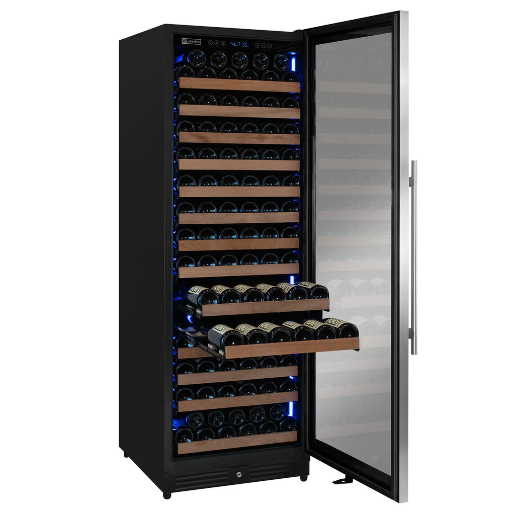 Allavino Reserva Series 163 Bottle 71" Tall Single Zone Right Hinge Stainless Steel Wine Cooler Refrigerator
