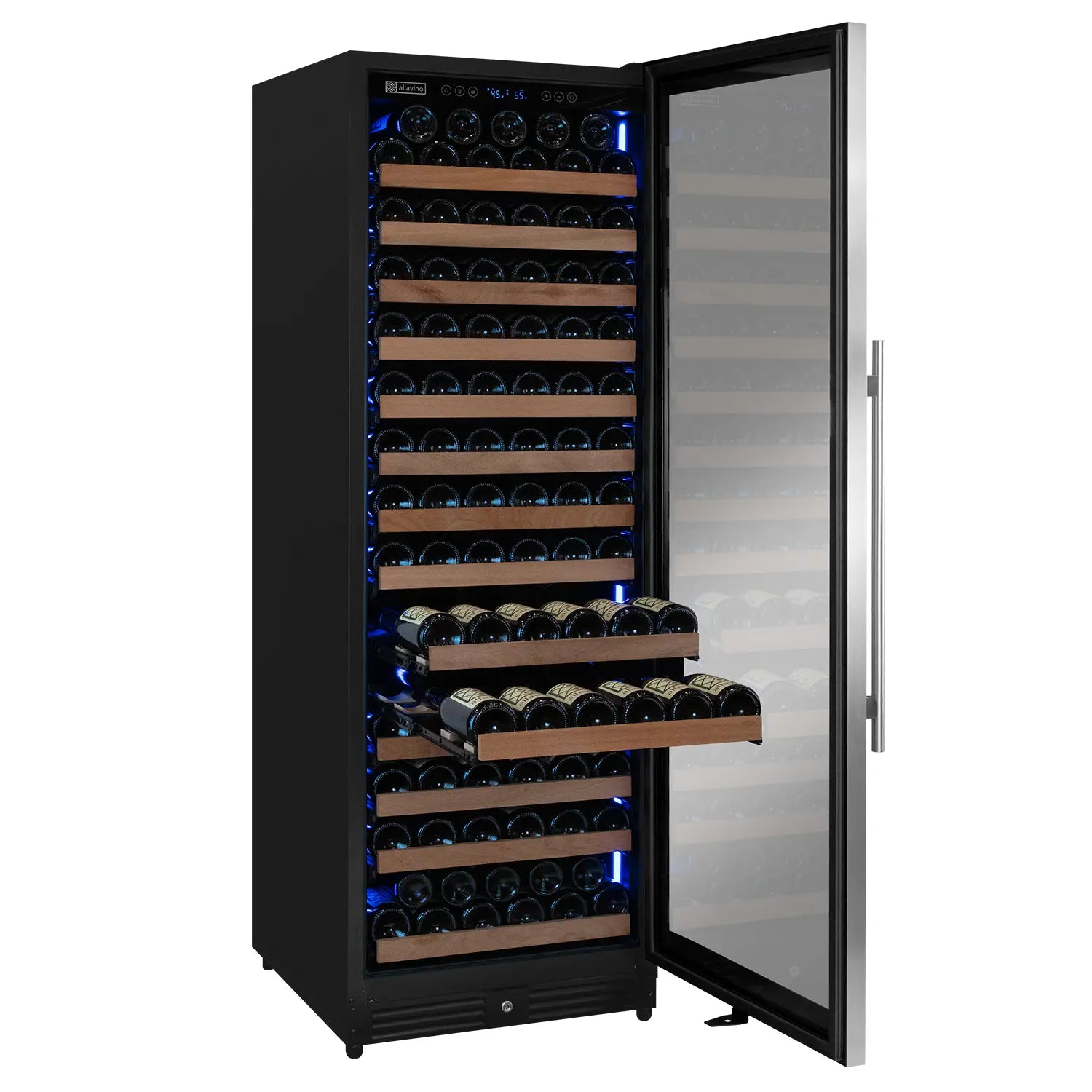 Allavino Reserva Series 163 Bottle 71" Tall Single Zone Right Hinge Stainless Steel Wine Cooler Refrigerator