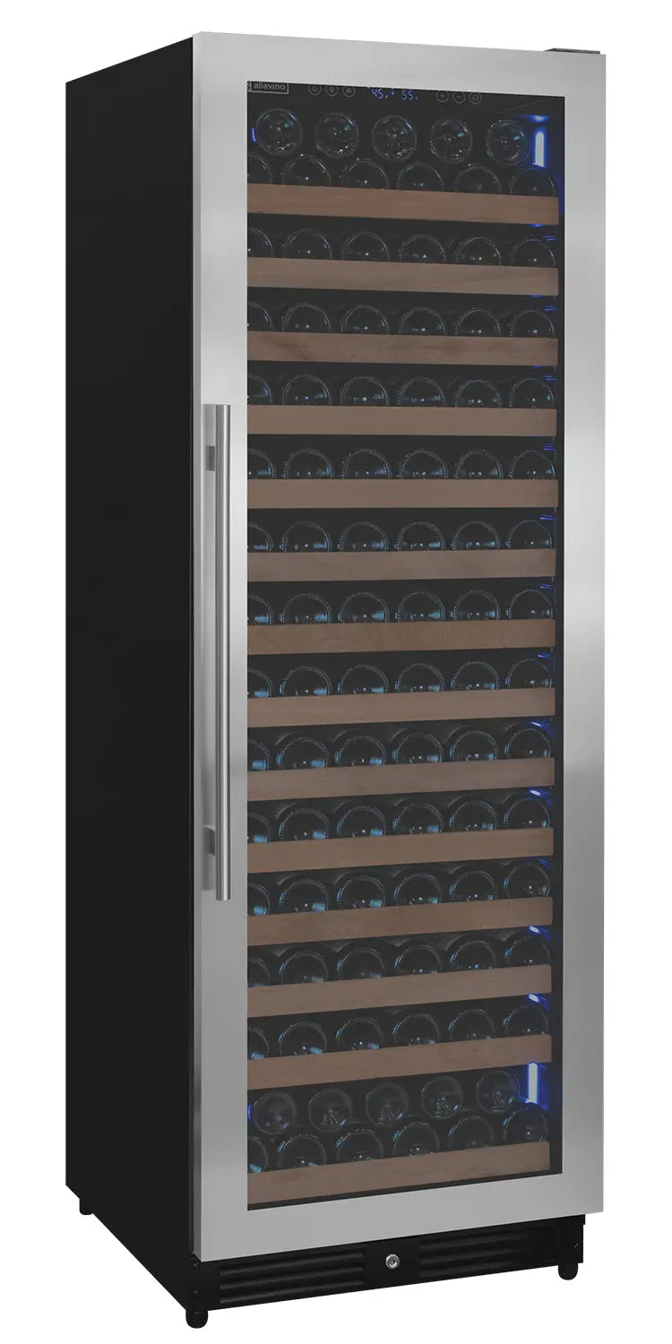 Allavino Reserva Series 163 Bottle 71" Tall Single Zone Right Hinge Stainless Steel Wine Cooler Refrigerator