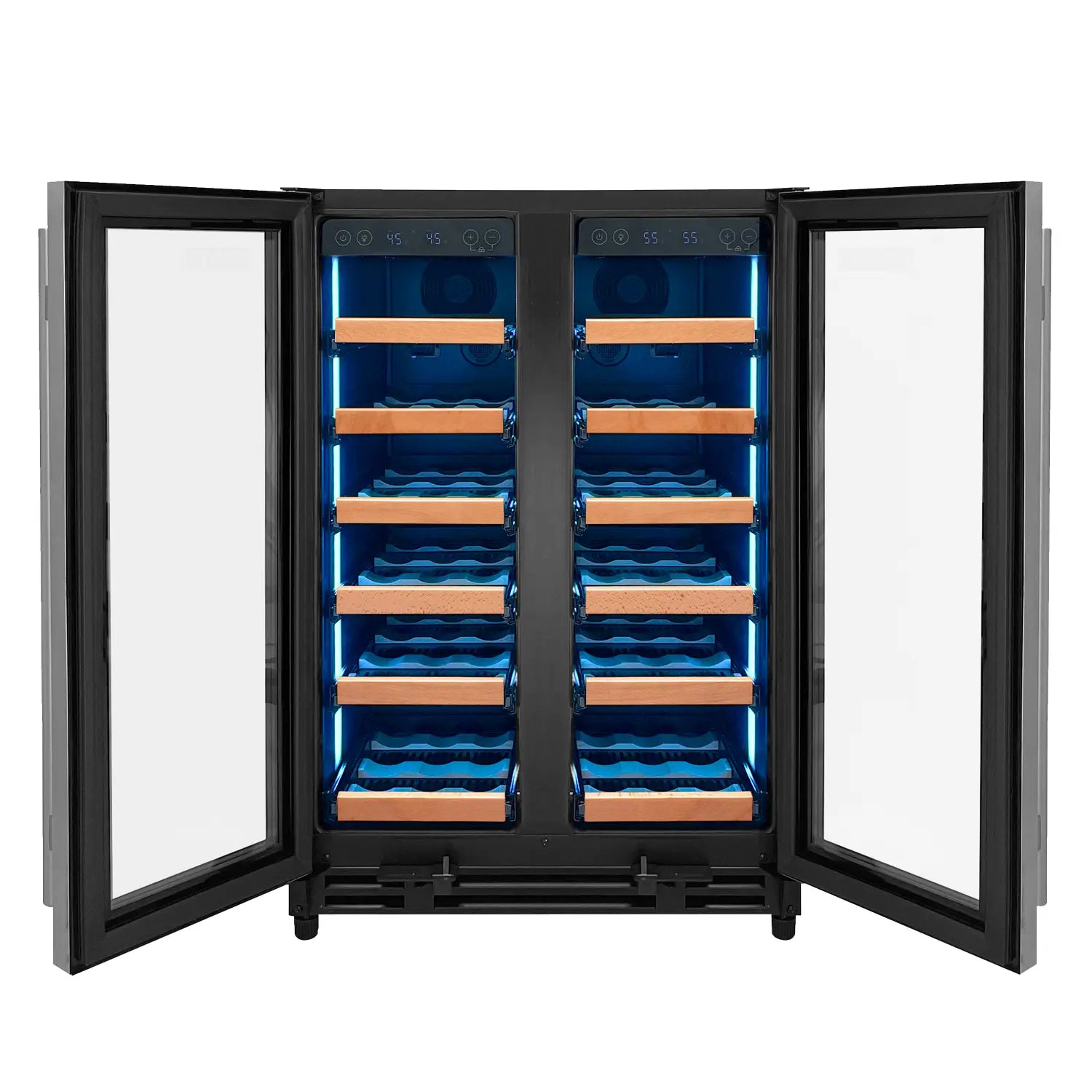 Allavino Reserva Series 36 Bottle Dual Zone Wine Refrigerator with Stainless Steel French Doors