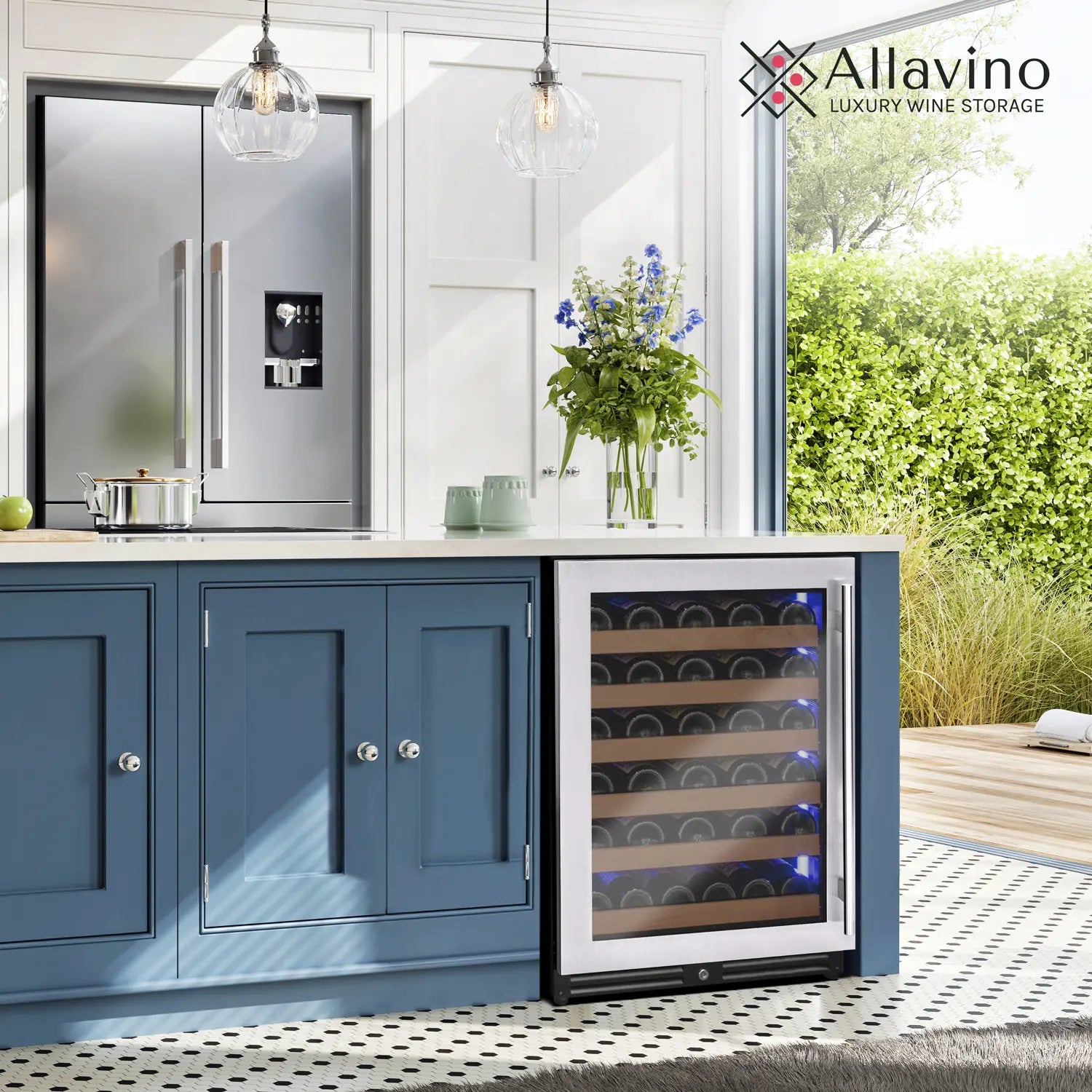 Allavino Reserva Series 51 Bottle Single Zone Built-in Luxury Wine Refrigerator with Stainless Steel Door - Left Hinge