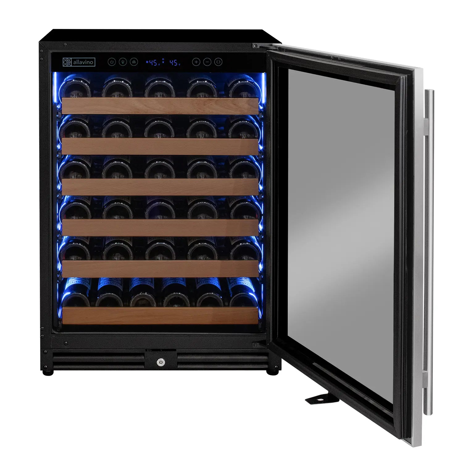 Allavino Reserva Series 51 Bottle Single Zone Built-in Luxury Wine Refrigerator with Stainless Steel Door - Right Hinge