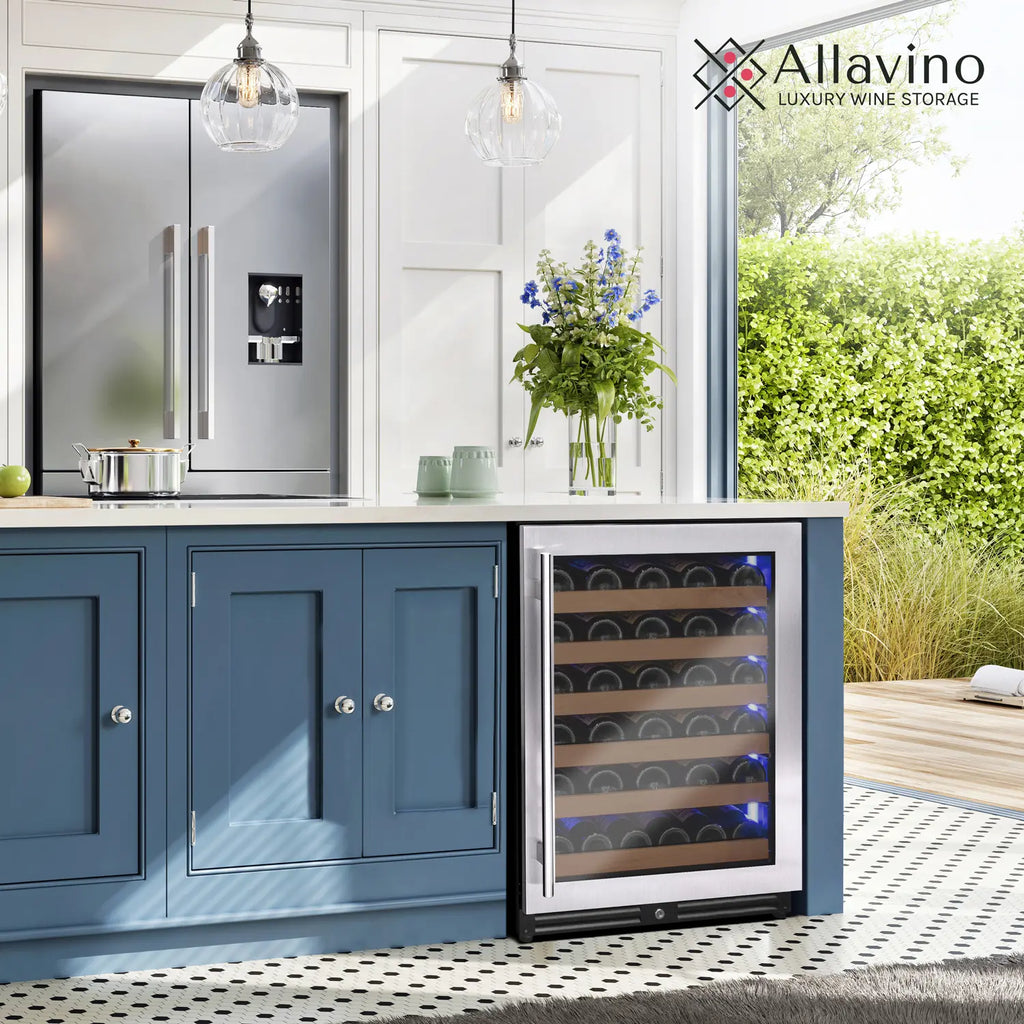 Allavino Reserva Series 51 Bottle Single Zone Built-in Luxury Wine Refrigerator with Stainless Steel Door - Right Hinge