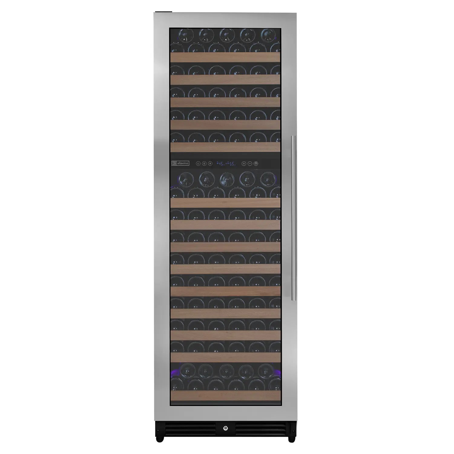 Allavino Reserva Series 172 Bottle Dual Zone Built-in Wine Refrigerator with Stainless Steel Door - Left Hinge