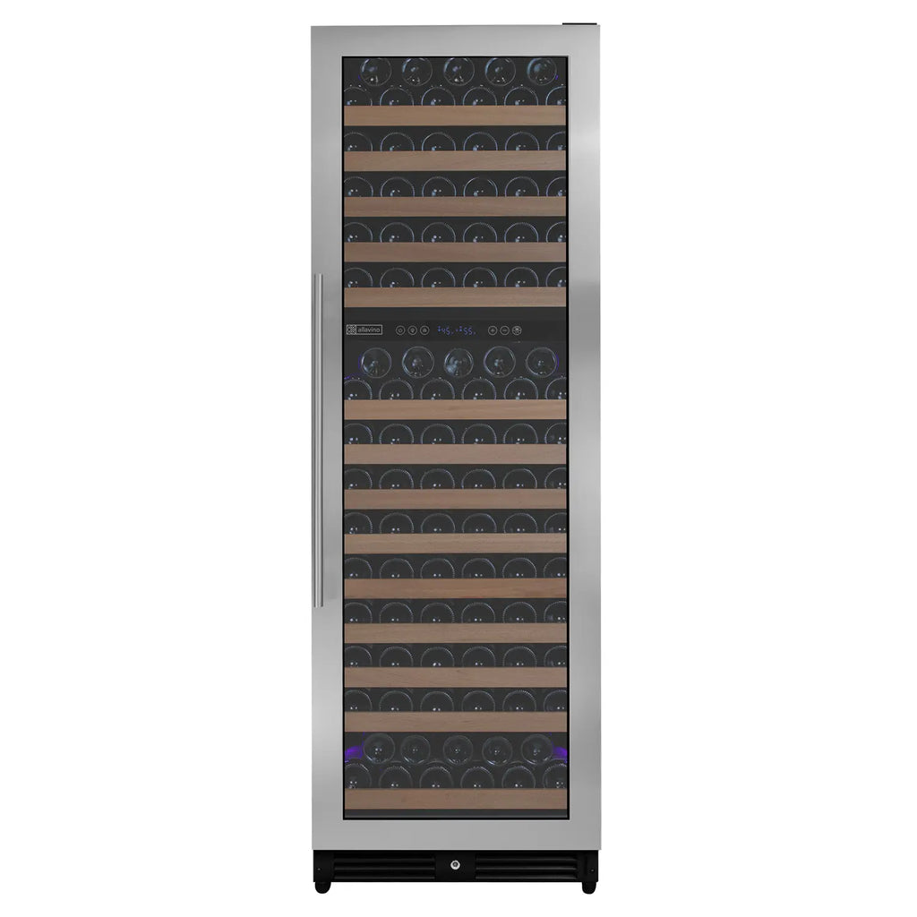 Allavino Reserva Series 172 Bottle Dual Zone Built-in Wine Refrigerator with Stainless Steel Door - Right Hinge