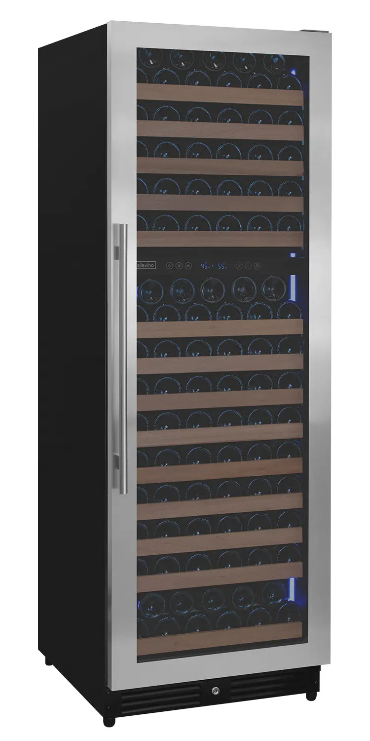 Allavino Reserva Series 172 Bottle Dual Zone Built-in Wine Refrigerator with Stainless Steel Door - Right Hinge