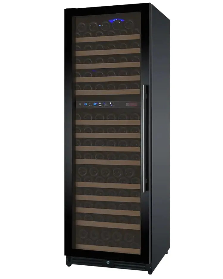Allavino 24" Wide FlexCount II Tru-Vino 172 Bottle Dual Zone Black Left Hinge Wine Refrigerator