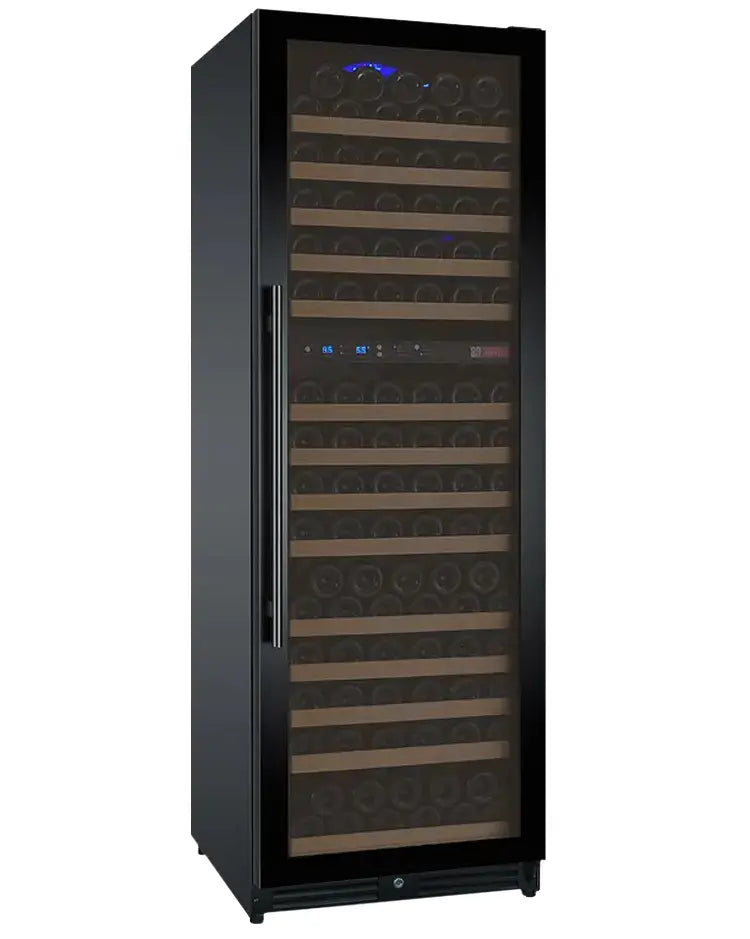 Allavino FlexCount Series 172 Bottle Dual Zone Built-in Wine Refrigerator with Black Door - Right Hinge