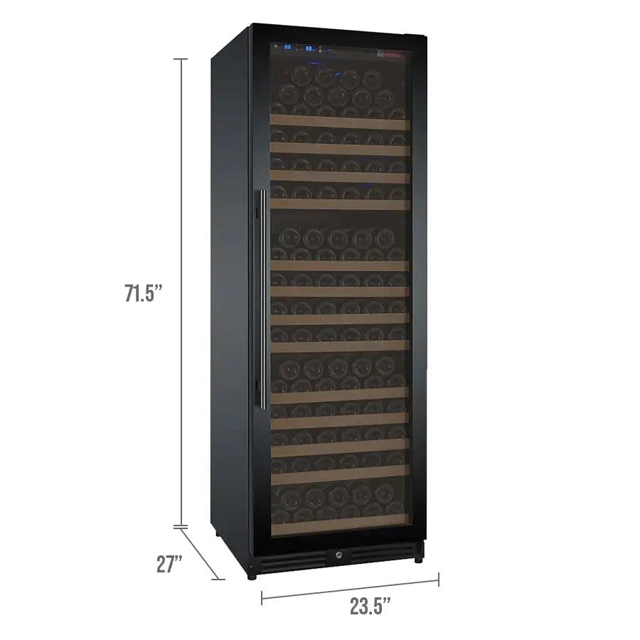 Allavino 24" Wide FlexCount II Tru-Vino 177 Bottle Single Zone Black Right Hinge Wine Refrigerator