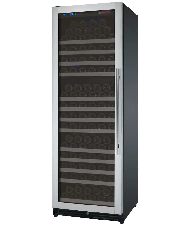 Allavino 24" Wide FlexCount II Tru-Vino 177 Bottle Single Zone Stainless Steel Left Hinge Wine Refrigerator
