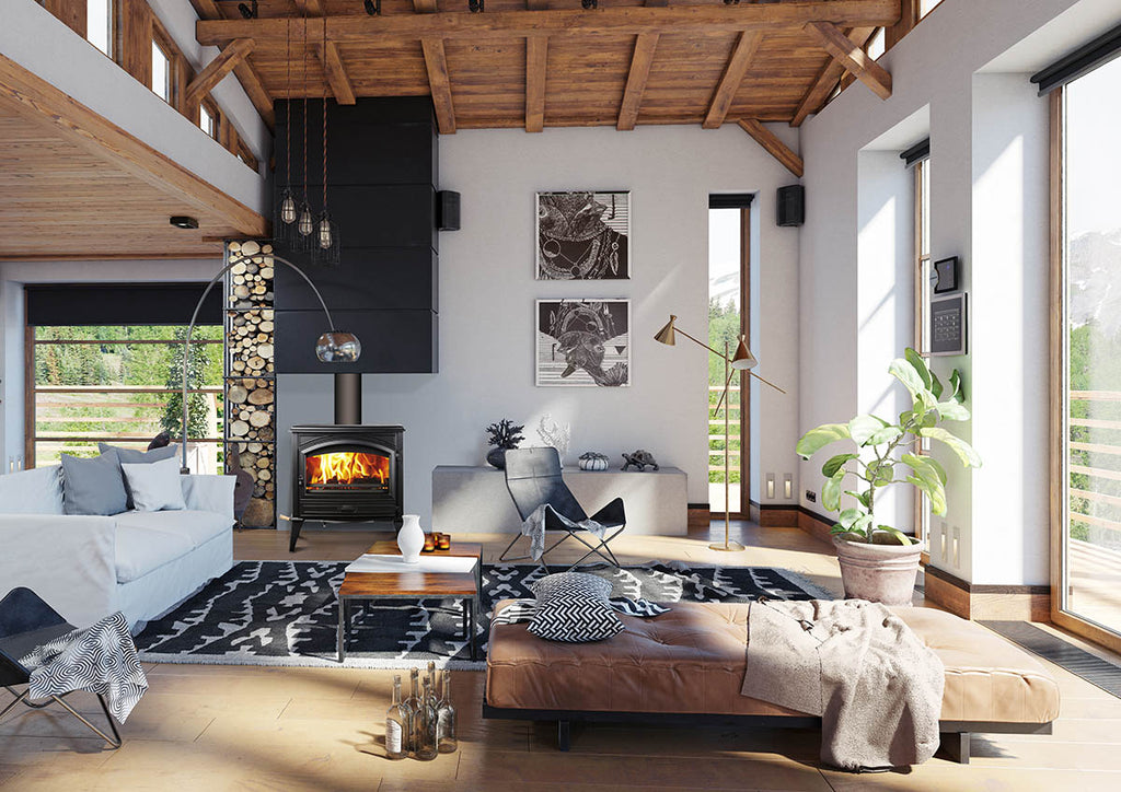 Wood Burning Stove, Cast Iron, Black Colour Finish