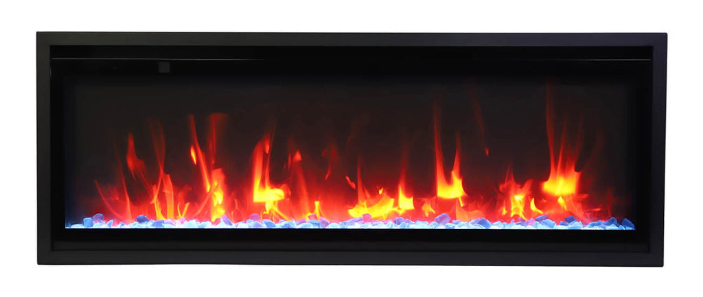 Symmetry Xtraslim Smart Electric  -50" WiFi Enabled Fireplace, Featuring a  MultiFunction  Remote Control, Multi Speed Flame Motor