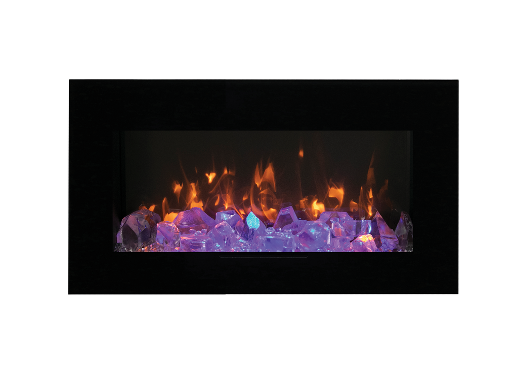 Wall Mount/ Flush Mount Smart Electric  26" Indoor / Outdoor WiFi Enabled Fireplace, Featuring a MultiFunction Remote Control , Multi Speed Flame Motor