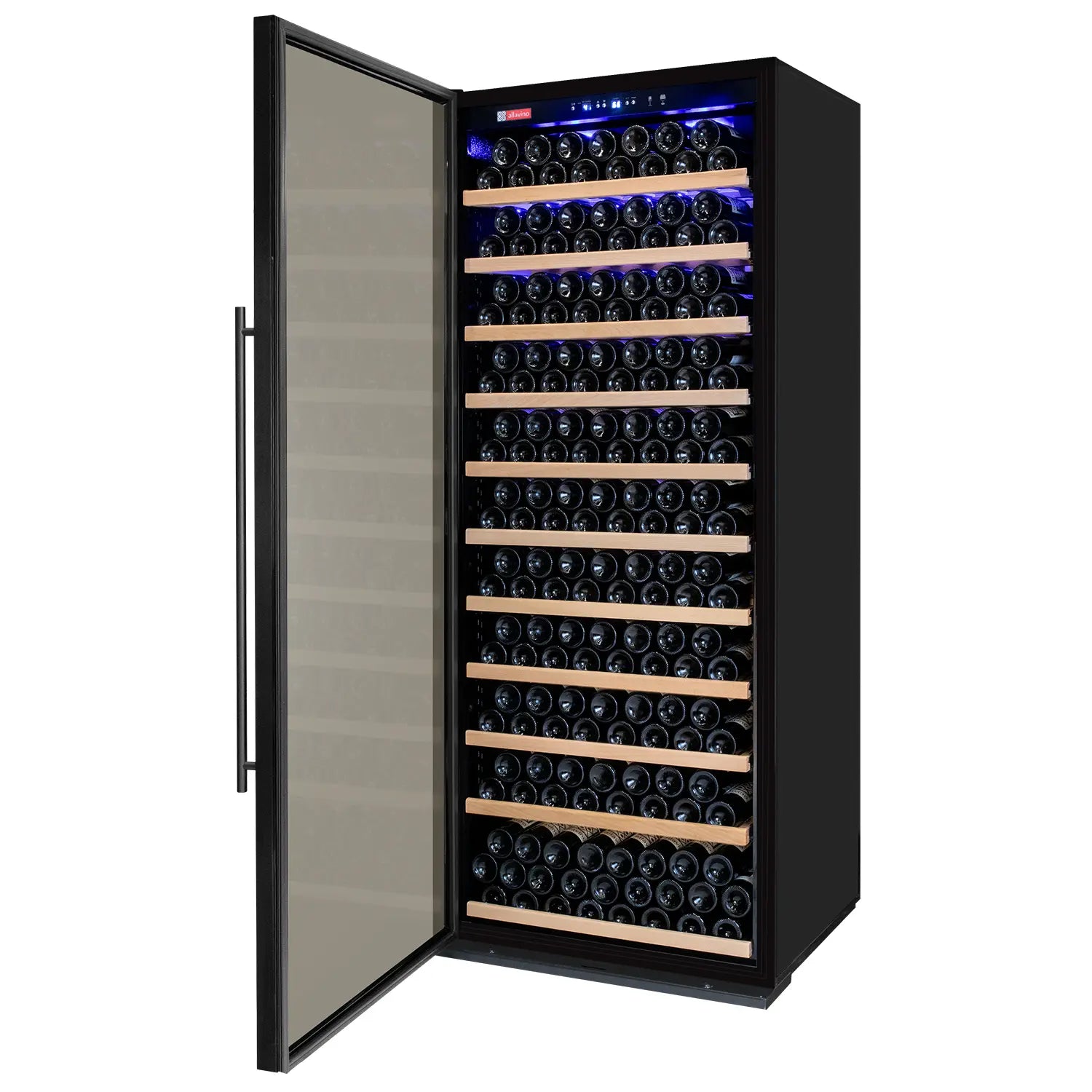 Allavino 32" Wide Vite II Tru-Vino 277 Bottle Single Zone Black Left Hinge Wine Refrigerator