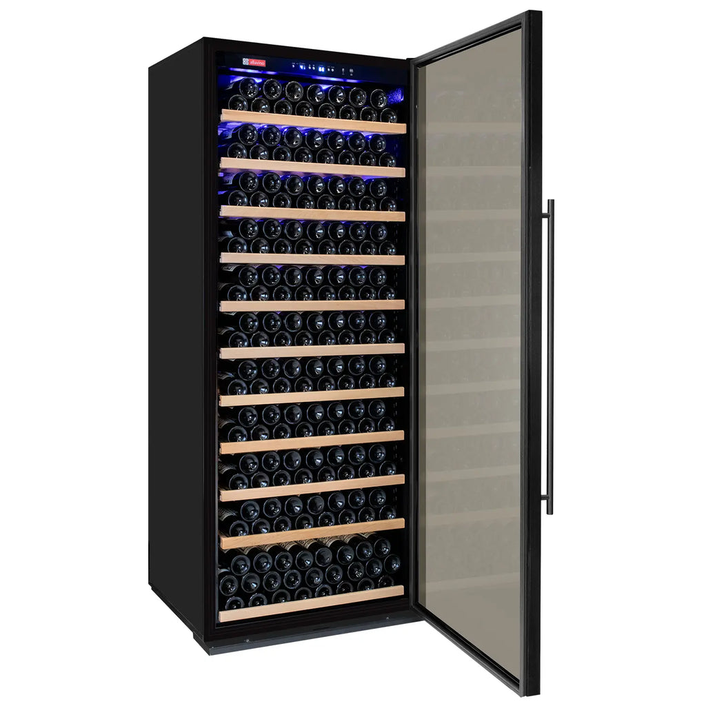 Allavino Vite Series 277 Bottle Single Zone Freestanding Large Capacity Wine Refrigerator with Black Door - Right Hinge