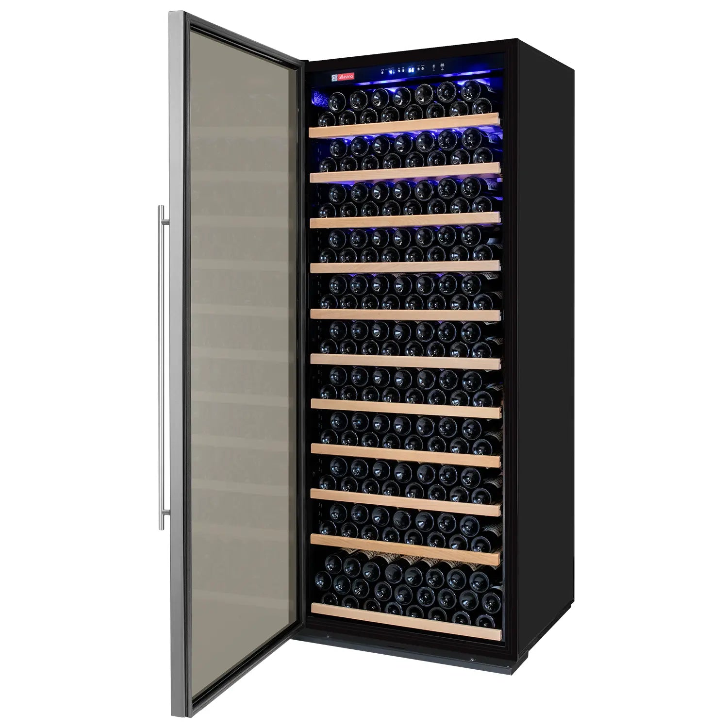 Allavino 32" Wide Vite II Tru-Vino 277 Bottle Single Zone Stainless Steel Left Hinge Wine Refrigerator