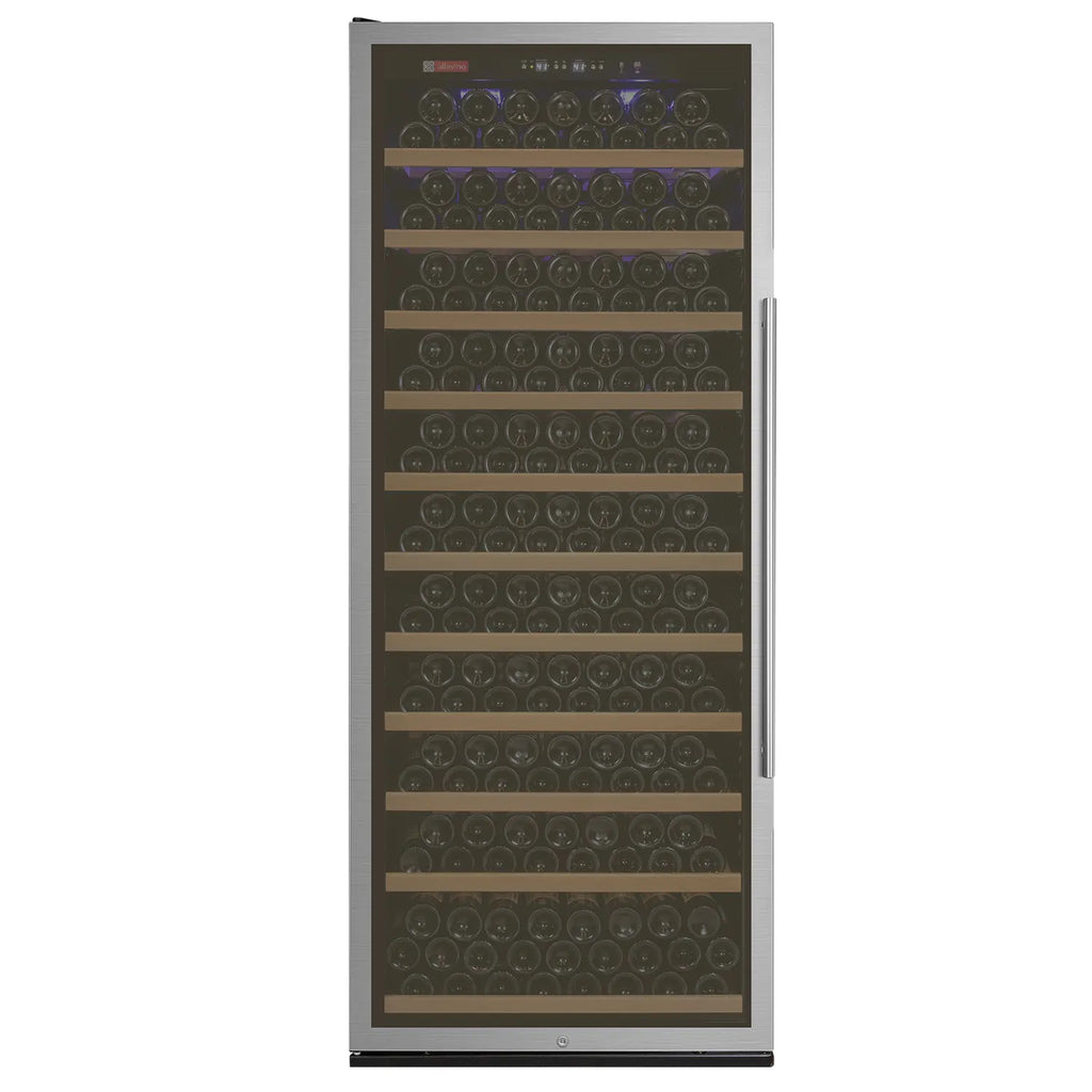 Allavino 32" Wide Vite II Tru-Vino 277 Bottle Single Zone Stainless Steel Left Hinge Wine Refrigerator