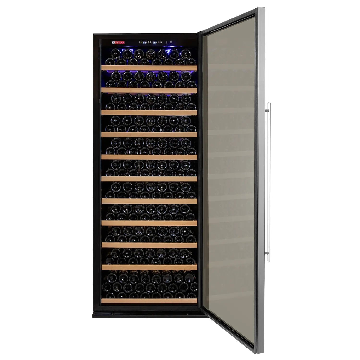 Allavino Vite Series 277 Bottle Single Zone Freestanding Large Capacity Wine Refrigerator with Stainless Steel Door - Right Hinge