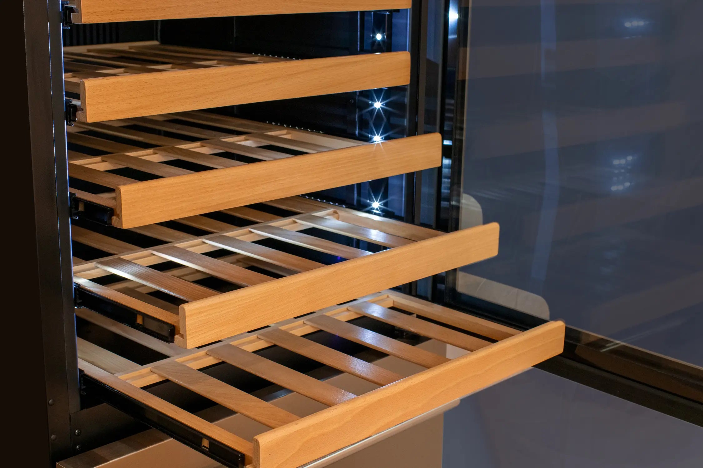 Allavino 108 Bottle Stainless Steel Wine Refrigerator with Two Refrigerated Drawers