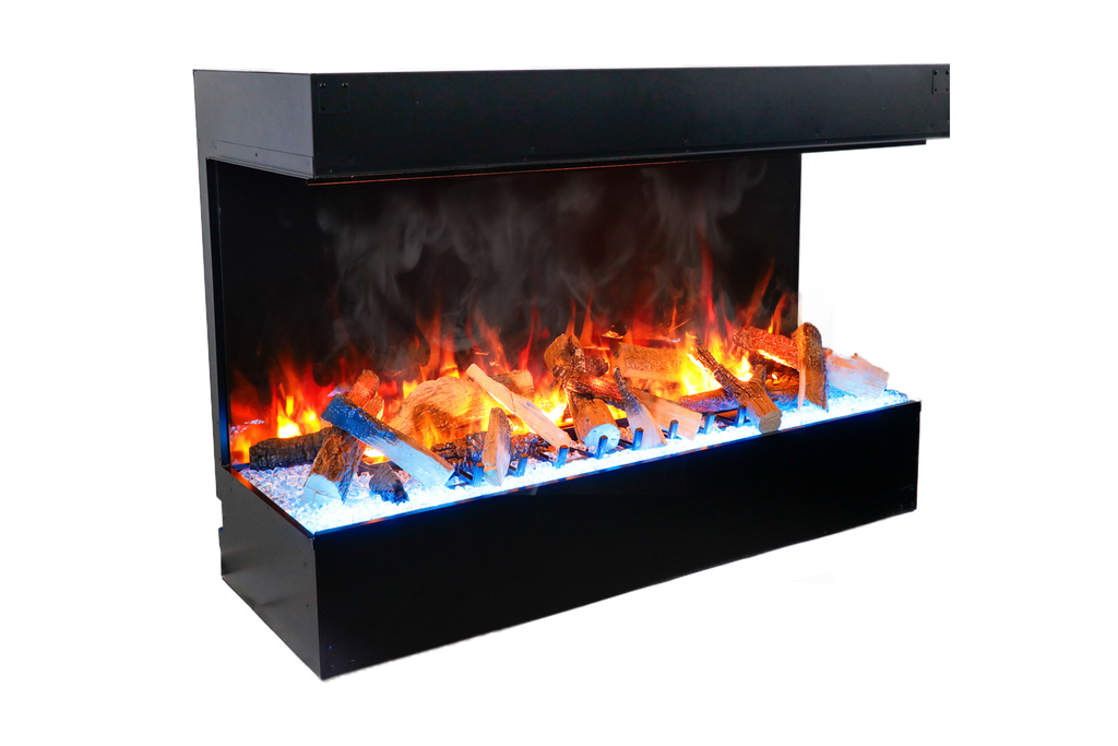 Amantii Signature 75" Indoor/Outdoor 3 Sided Built In Electric Fireplace, WiFi and Bluetooth Connectivity, Programmable Remote, Multi Speed Flame Motor, recommend to order 3 Optimyst ® Cassette 20 with this unit. Optional media kits sold separately